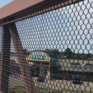Farm Market Cafe, seen from the Soo Line Trail Bridge over Highway 169