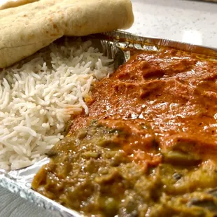 Combo of the day with garlic naan