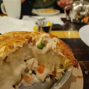 Their chicken pot pie is delicious