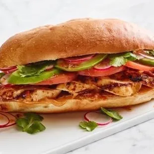 Barbeque grilled chicken sandwich