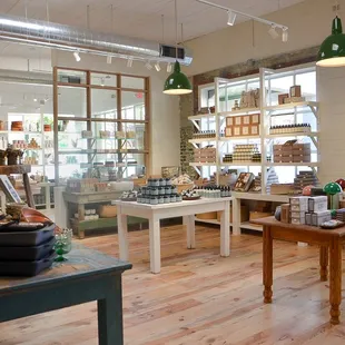 the interior of the shop