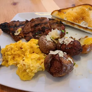 Steak and eggs