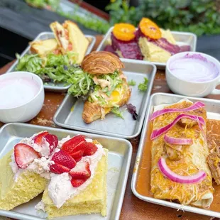 a variety of food items