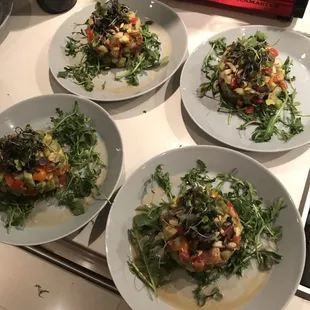 Heirloom tomato/avocado tartare