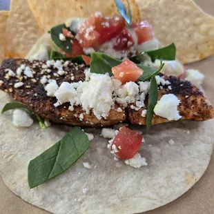 Upstream - blackened Salmon taco