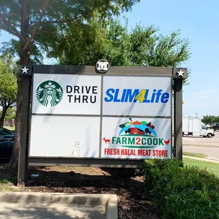 a sign for a drive thru
