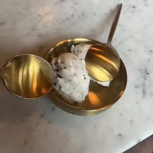 mint and chocolate gelato