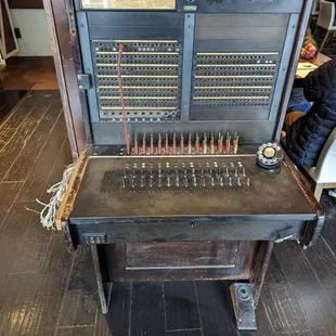 an old machine in a restaurant