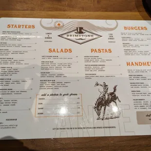 Lunch and Dinner menu