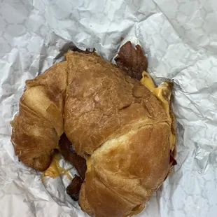 Bacon Egg &amp; Cheese Breakfast Sandwich (croissant)