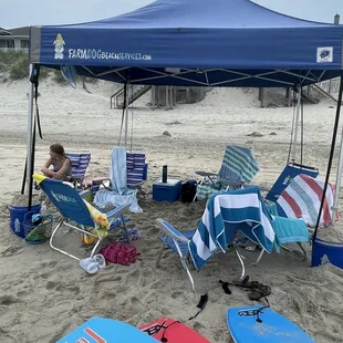 Great set up at Tuna access in Corolla!