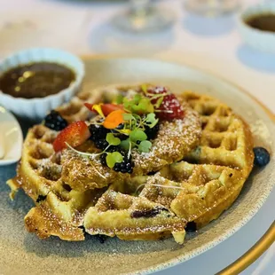 Meatless Farm vegetarian chicken  &amp; waffles