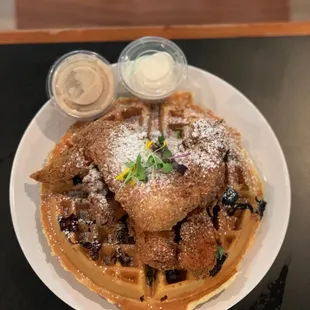 Blueberry Chicken and Waffles