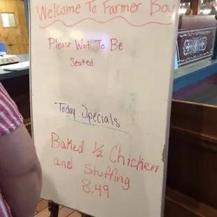 Board in entry way