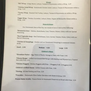 Farmer Franks menu page 4