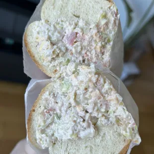 Chopped honey turkey on hero