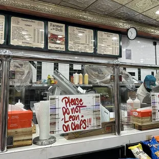 Inside! The guys were nice. Tons of exotic chips on the other side of the store.