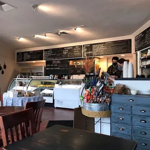 the interior of a restaurant