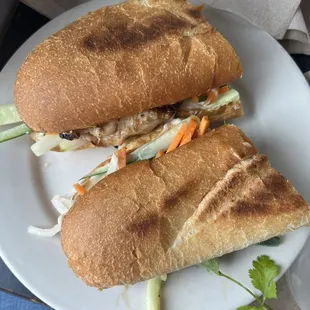 Lemongrass Marinated Chicken Banh Mi Sandwich