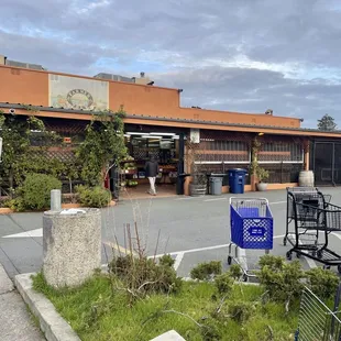 Entrance and parking lot