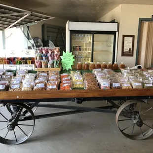 a cart full of goods