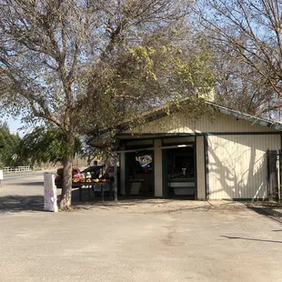 a woman standing in front of a store