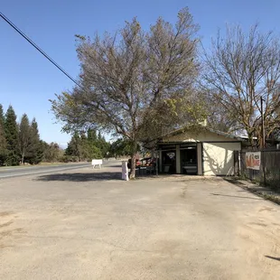 outside
