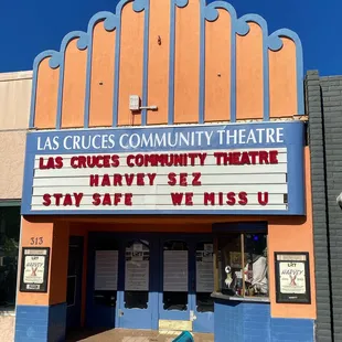 he front of the las cruces community theatre