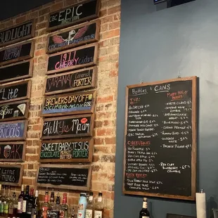 Beers on tap