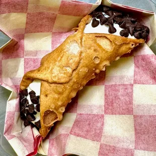 Cannoli - 
Filled with Chocolate Chips