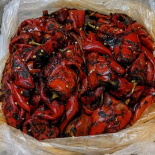 Roasted Red . Fresh excellent flavor.. Just peel d.seed and blend .