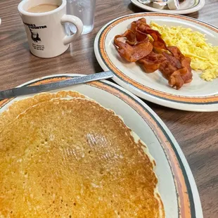 Buttermilk, bacon and the best scrambled eggs.