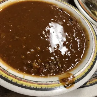 Bowl of chili. Wasn&apos;t bad, good flavor.