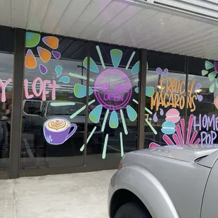 Parking lot and entrance