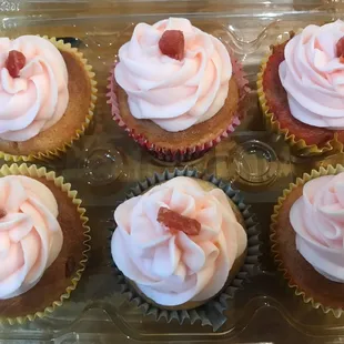 Strawberry Buttercream Cupcakes.