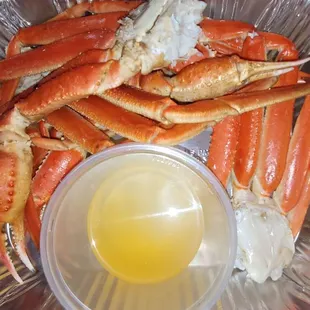 Some of the best snow crab legs in Tennessee. Meaty and cooked just right with drawn butter. To go or eat at your table.