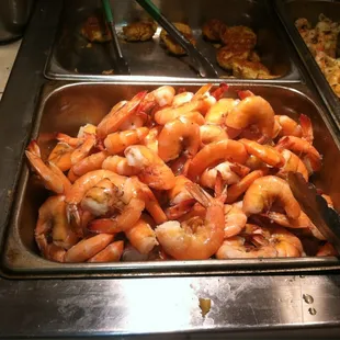 The steamed shrimp on the Friday Night Seafood Buffet was the Jumbo Size Shrimp.  They were delicious
