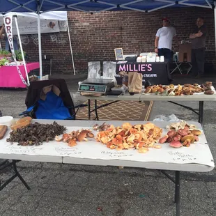 a table full of food