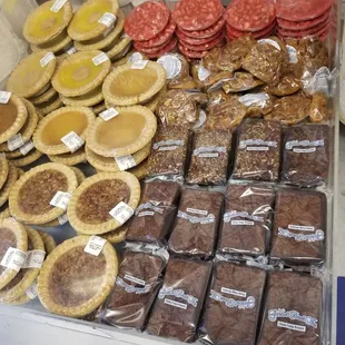 a display of pies