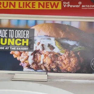 What they advertised their chicken sandwich looks like.