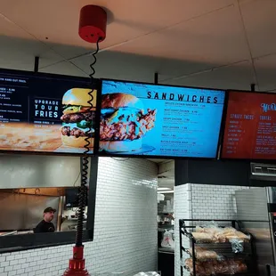 menus on the wall