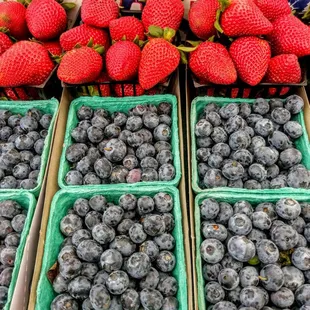 blueberries and strawberries
