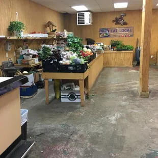 the inside of the store