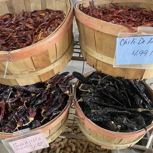 baskets of chilis