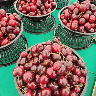 baskets of cherries