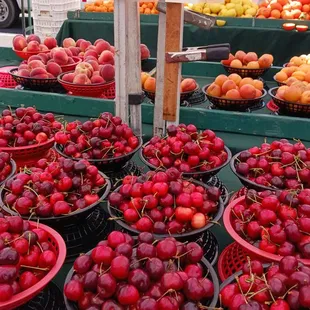 baskets of cherries