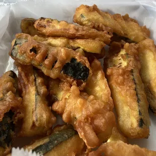 Zucchini- hand dipped in house.