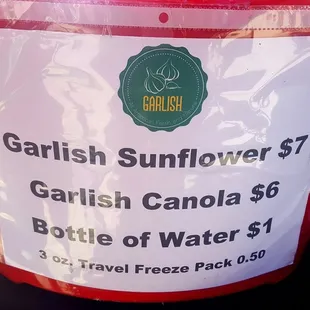 a bag of garnish sunflower