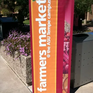 sign for farmers market