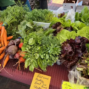 a variety of vegetables on display